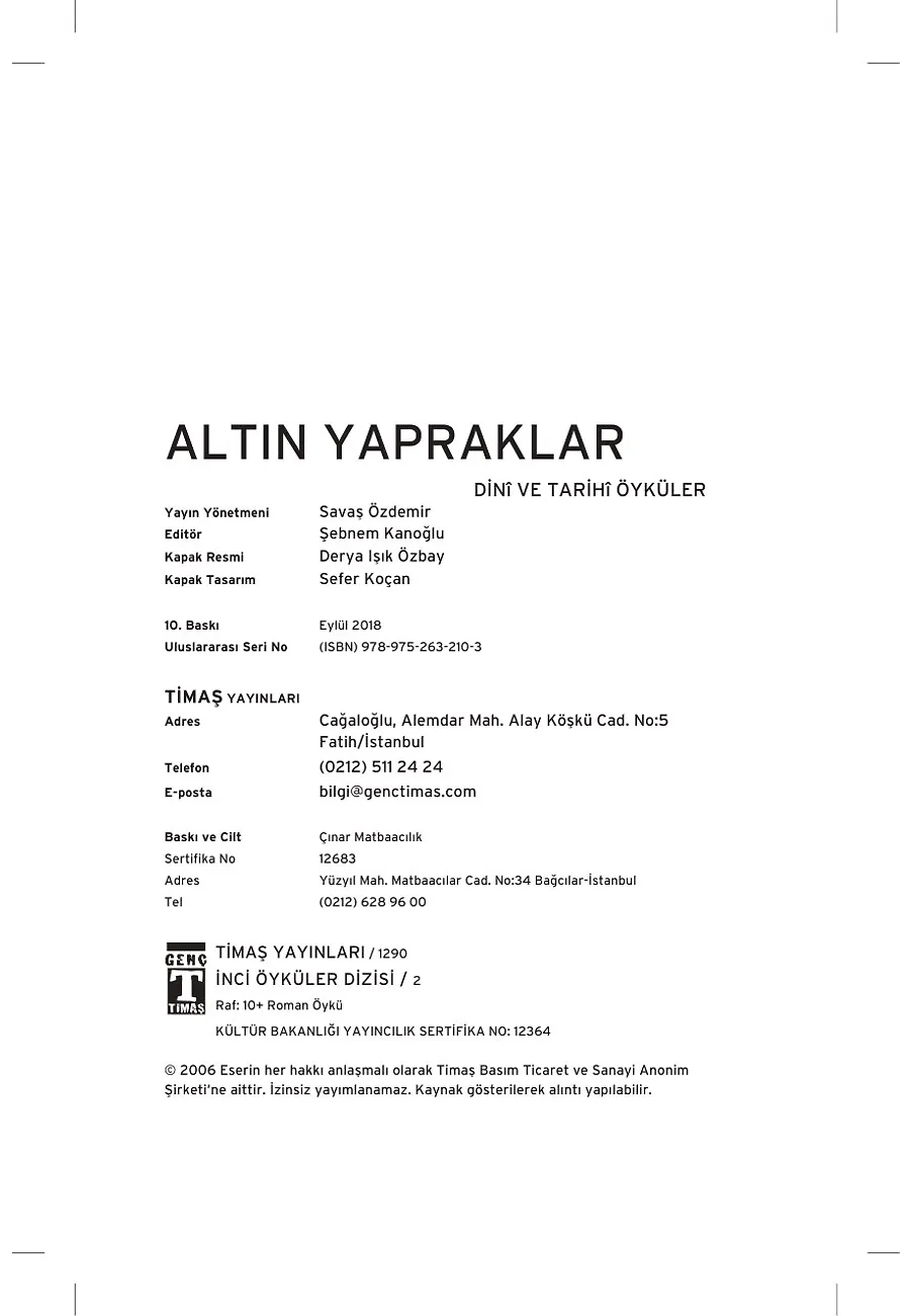 Altın Yapraklar – Sayfa 1