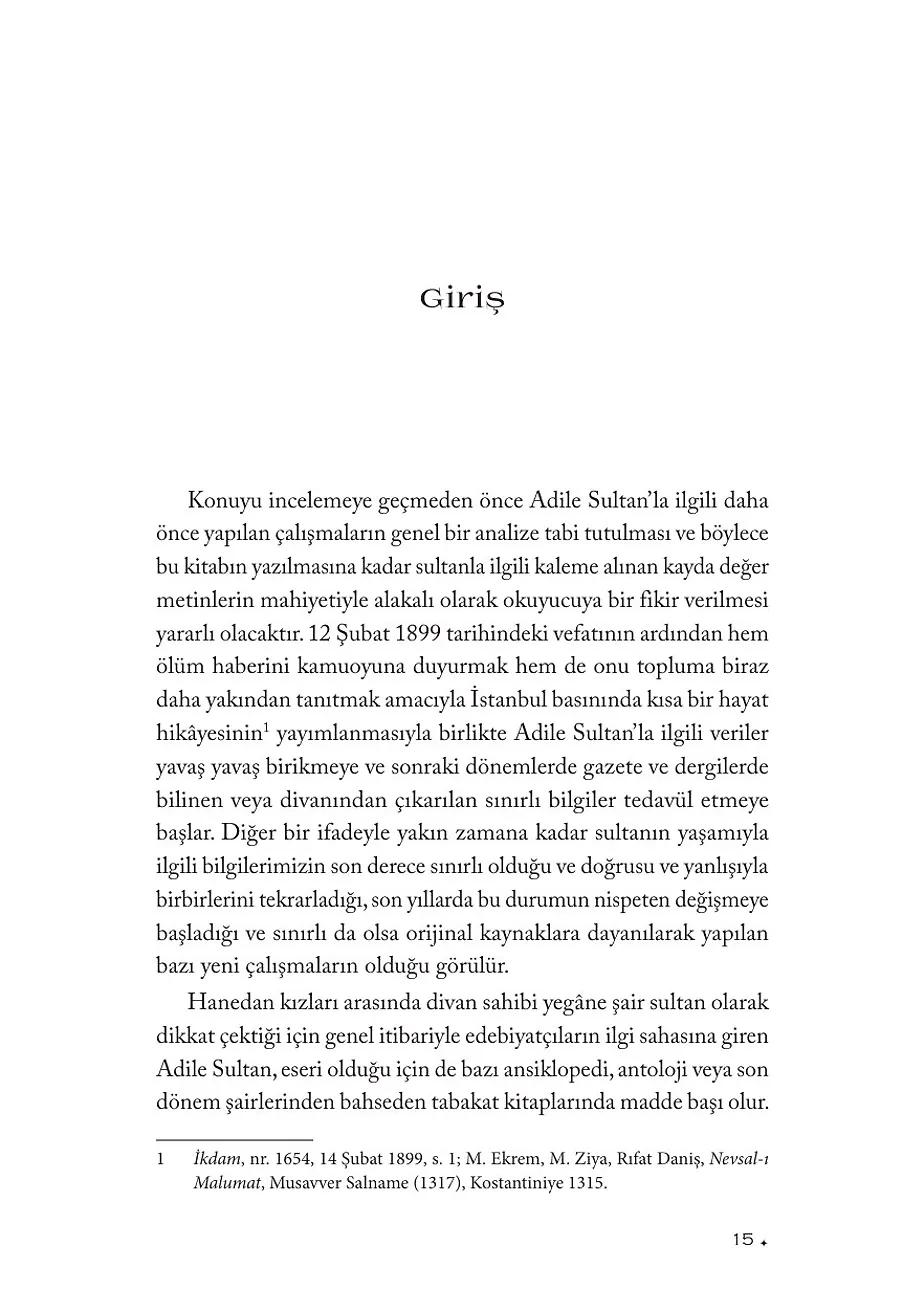 Adile Sultan: Müsrif, Mümin, Muin, Şair – Sayfa 1