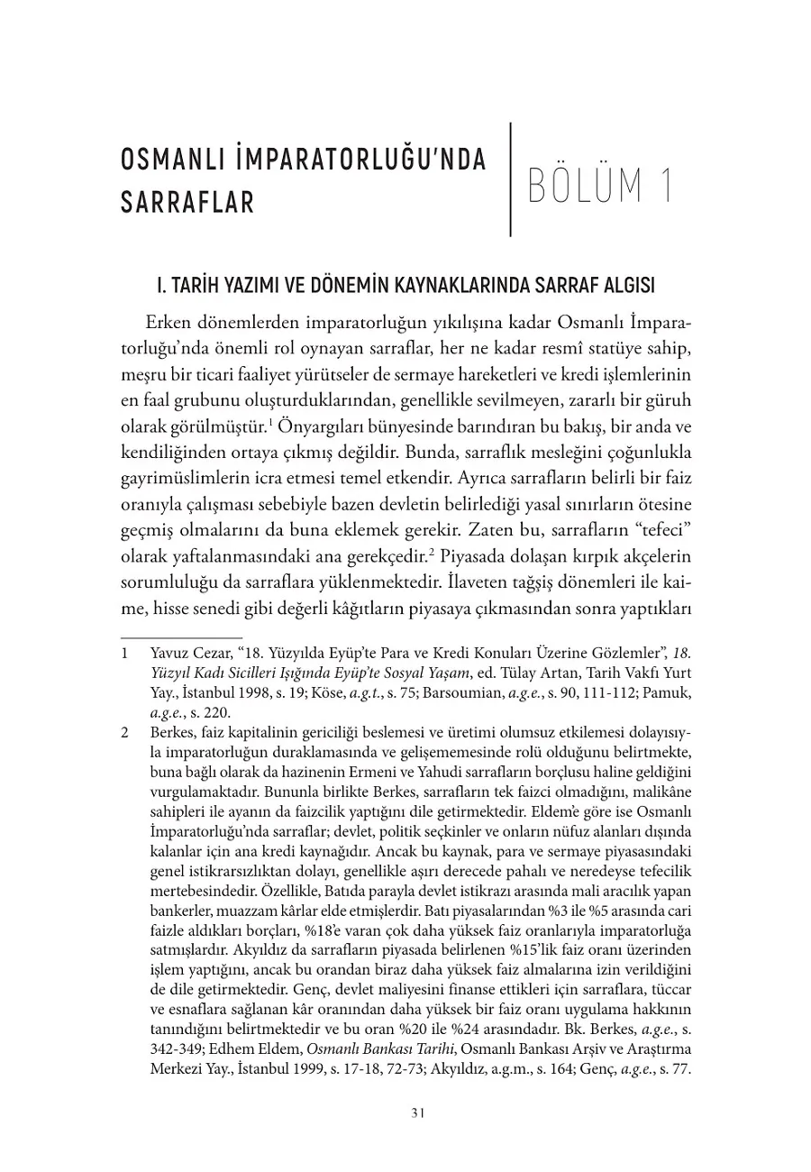 18. Yüzyılın İkinci Yarısında Osmanlı'da Sarraflar Ve İlişki Ağları – Sayfa 1
