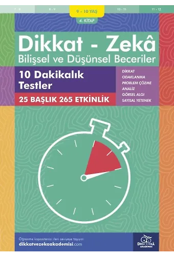 10 Dakikalık Testler (9 - 10 Yaş) - Dikkat Zeka