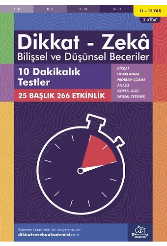 10 Dakikalık Testler (11 - 12 Yaş) - Dikkat Zeka