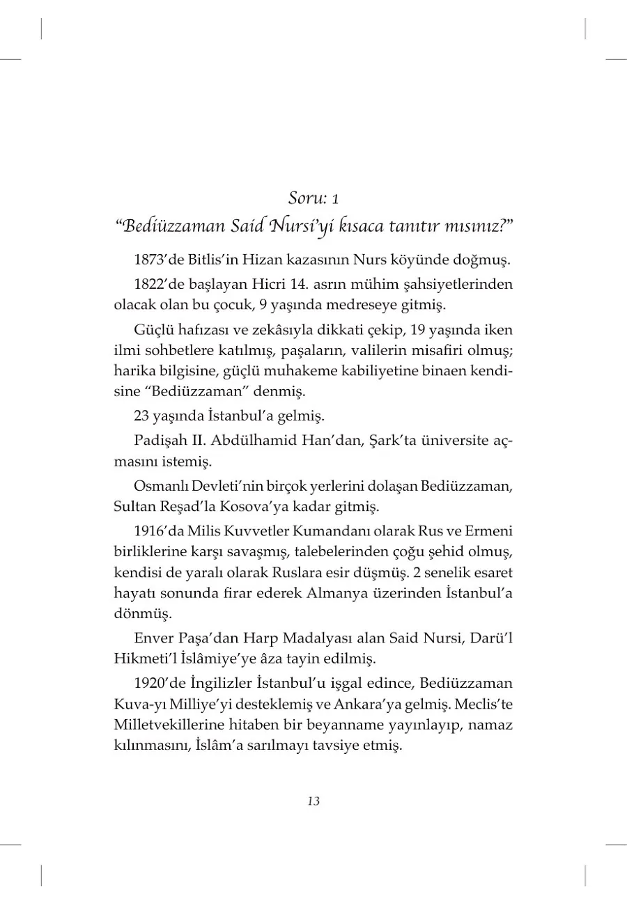 100 Soruda Bediüzzaman Said Nursi – Sayfa 2
