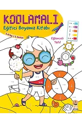 Kodlamalı Eğitici Boyama Kitabı - Eğlenceli Tatil