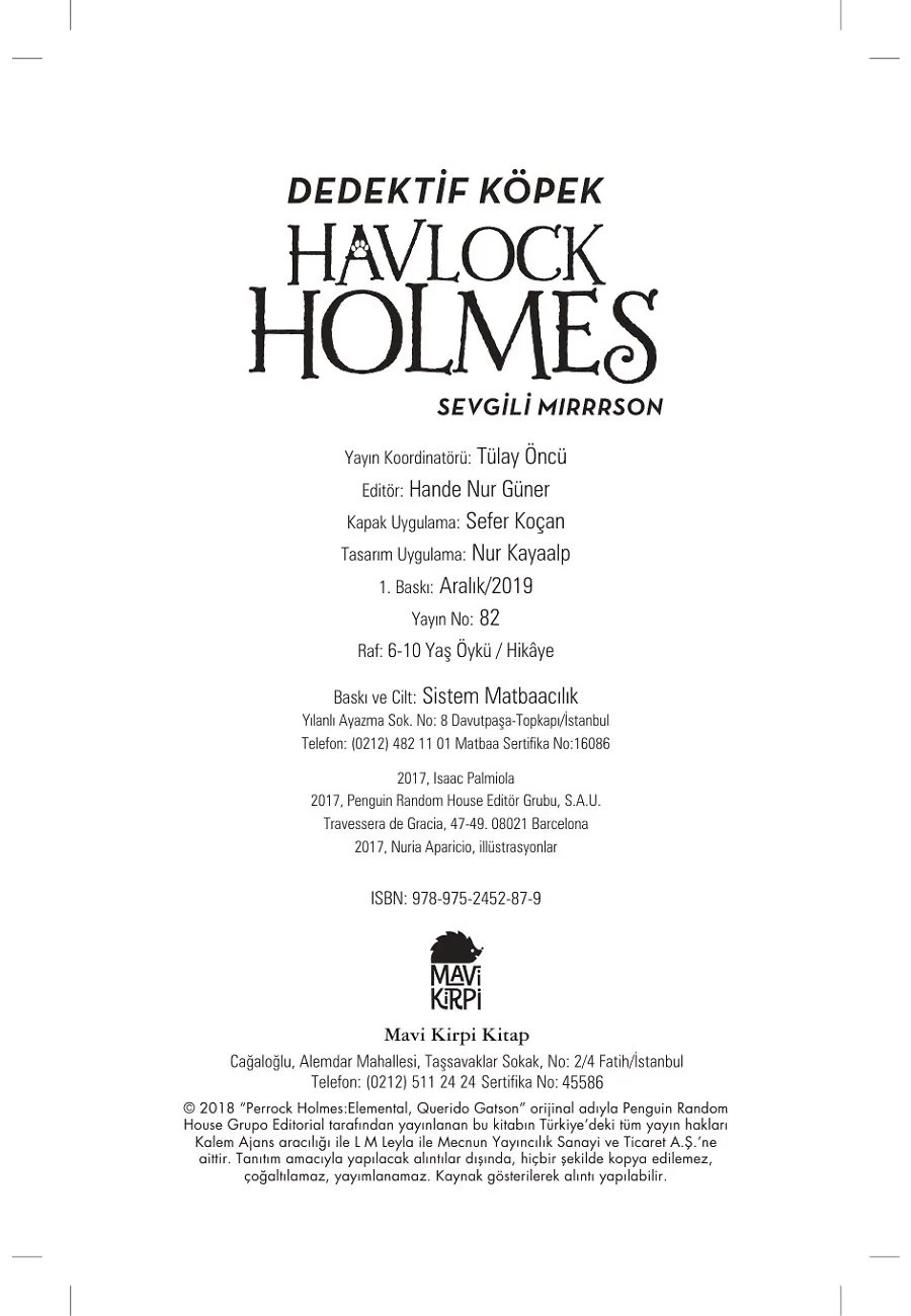 Havlock Holmes Sevgili Mırrrson (Ciltli) – Sayfa 1