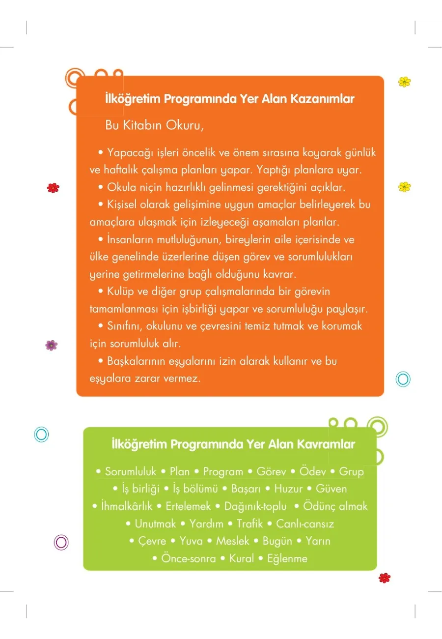 Görevlerimi Yapıyorum Sorumluluk - Erdemler 1 – Sayfa 2