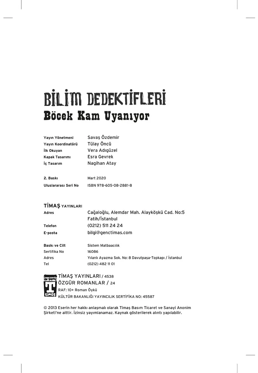 Böcek Kam Uyanıyor - Bilim Dedektifleri – Sayfa 1