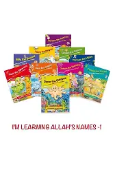 Allah'ın İsimlerini Öğreniyorum 1 - I'm Learning Allah's Names 1 - Set (İngilizce - 10 Kitap)
