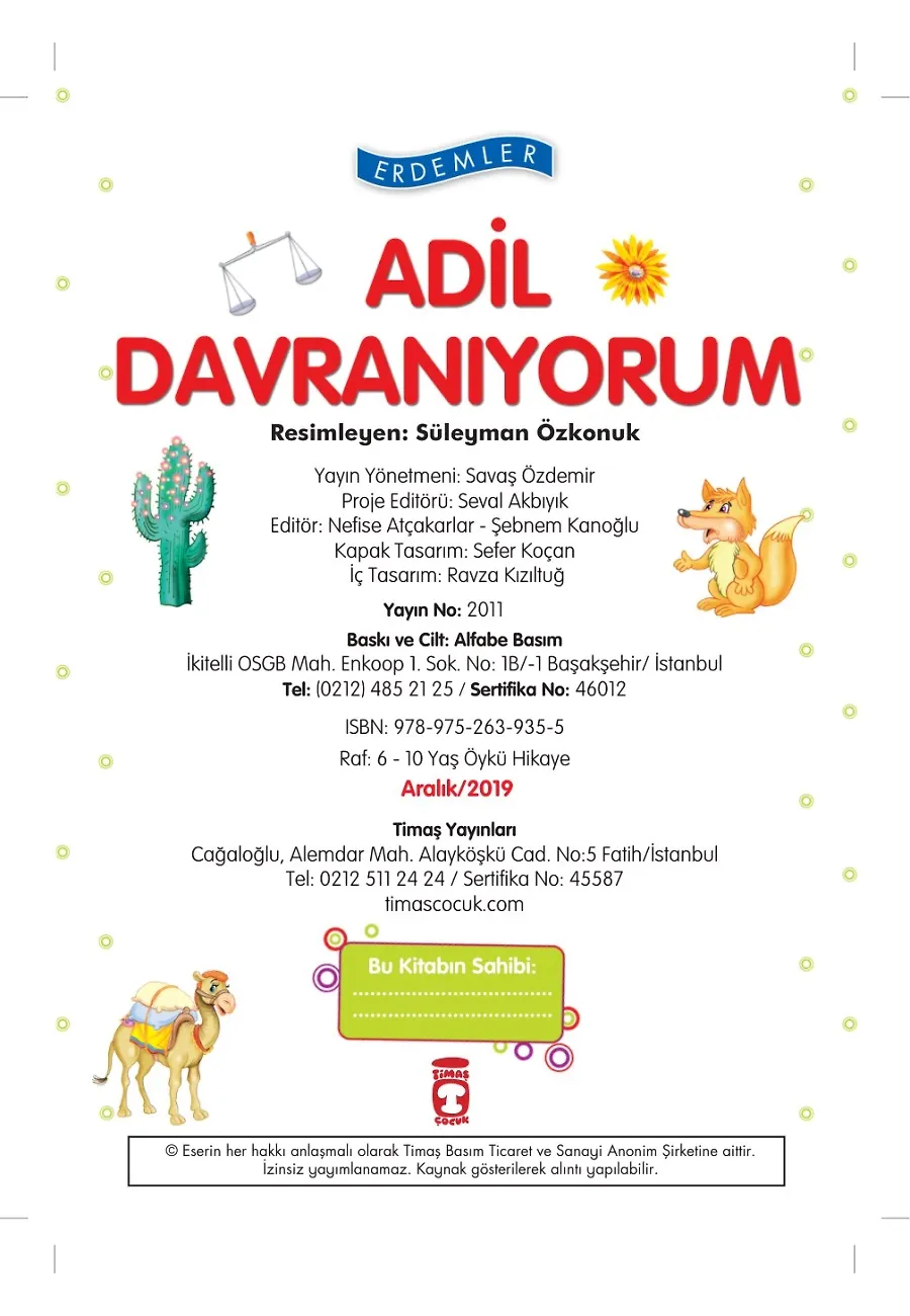 Adil Davranıyorum Adalet - Erdemler 1 – Sayfa 2