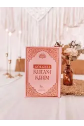 Gölgeli Kuranı Kerim Pembe (Kalem Hediyeli) Kalemle Yazılabilen Bilgisayar Hatlı Yazı Mushafı