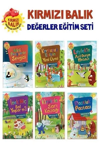 Kırmızı Balık Değerler Eğitim Seti (6 Kitap) - Kübra Soysal Cici