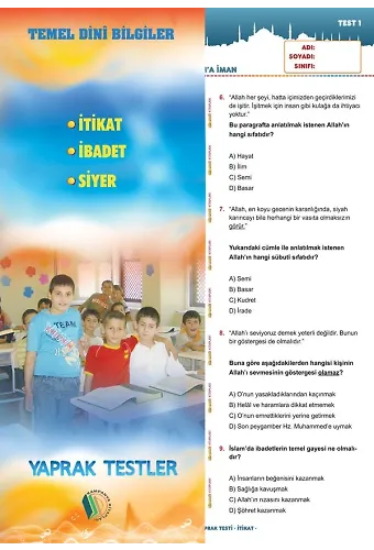Temel Dini Bilgiler (Yaprak Test) - Komisyon