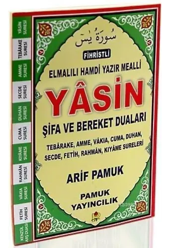 Elmalılı Hamdi Yazır Mealli Yasin Şifa ve Bereket Duaları (Yas-133, Fihristli)