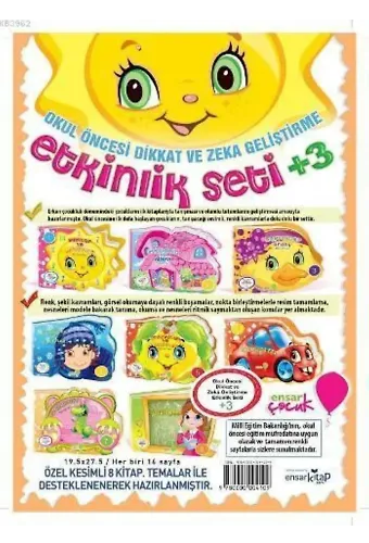 Okul Öncesi Dikkat ve Zeka Geliştirme Etkinlik Seti +3