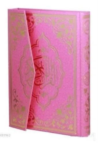 Kur'an-ı Kerim Gökkuşağı Renkli Pembe Cilt (Mühürlü)