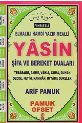 Fihristli Elmalılı Hamdi Yazır Mealli Yasin Şifa ve Bereket Duaları; (Yas-133)