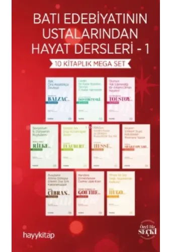 Batı Edebiyatının Ustalarından Hayat Dersleri 1 - 10 Kitaplık Mega Set