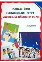 Boyamalı Abdest Namaz ve Kandil Geceleri (Almanca) (Kod: 174) Malbuch Über Teilwaschung Gebet Und Heilige Nachte Im İslam