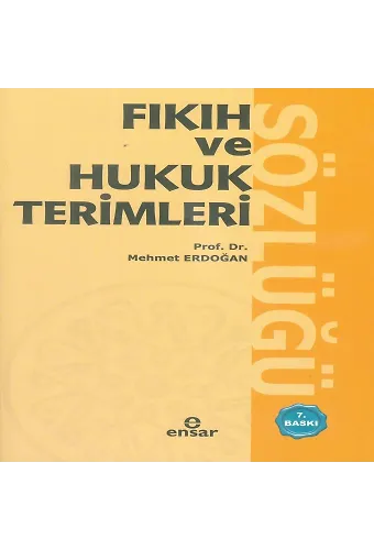 Fıkıh ve Hukuk Terimleri Sözlüğü