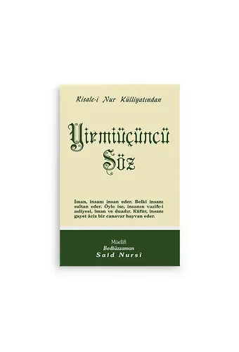Yirmiüçüncü Söz Cep Boy (8x12)