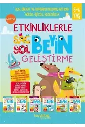 Etkinliklerle Sağ Beyin Sol Beyin Geliştirme (5-6 Yaş) (6 Kitap Takım); Algı, Dikkat ve Konsantrasyon Artıran Görsel-İşitsel Egzersizler