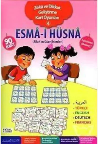 Esma-i Hüsna - Zeka ve Dikkat Geliştirme Kart Oyunları 4 Allah'ın Güzel İsimleri (5 Dilde)