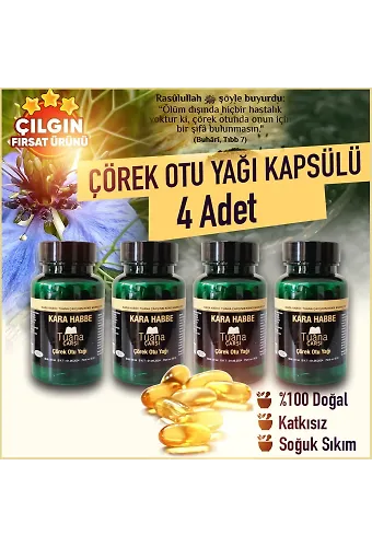 Çörek Otu Yağı Kapsülü 4 Kutu