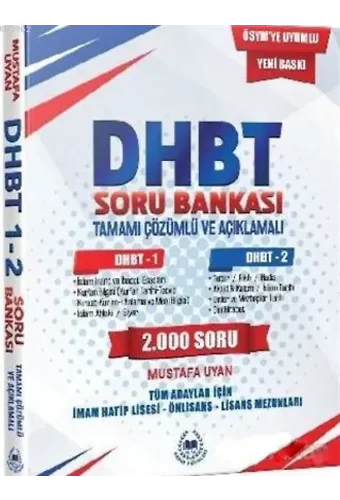 2018 DHBT Tamamı Çözümlü ve Açıklamalı Soru Bankası 1 - 2