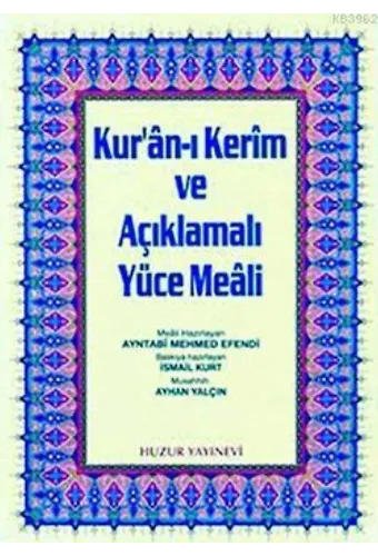 Kuran-ı Kerim ve Açıklmalı Yüce Meali - Cami Boy; 3'lü Meal 2 Renk