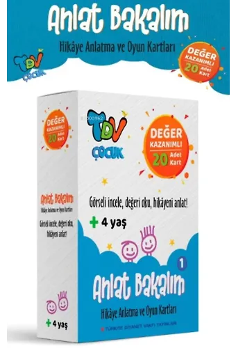 Anlat Bakalım 1 ;Hikaye Anlatma ve Oyun Kartları Değer Kazanımlı 20 Kart