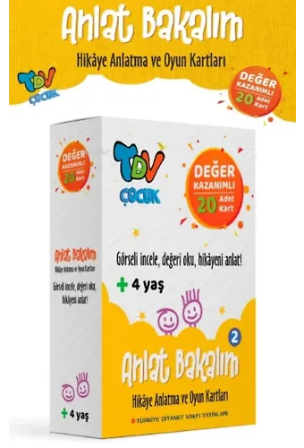 Anlat Bakalım 2 ;Hikaye Anlatma ve Oyun Kartları Değer Kazanımlı 20 Kart