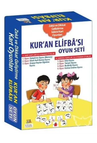 Kuran Elifbası Oyun Seti Zeka ve Dikkat Geliştirme İslami Kart Oyunları
