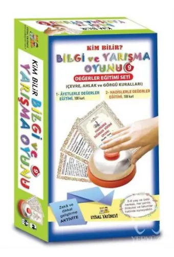 Bilgi ve Yarışma Oyunu - 9 - Değerler Eğitimi Seti Kim Bilir? 1-Ayetlerle Değerler Eğitimi , 2-Hadislerle Değerler Eğitimi