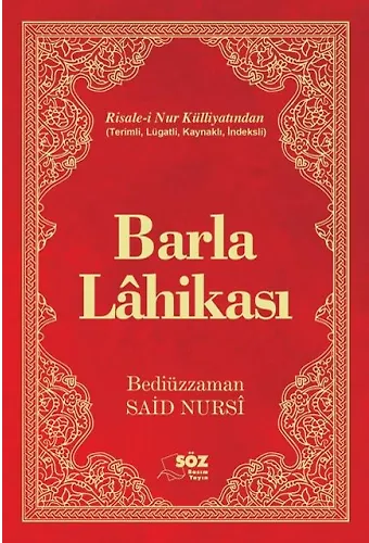 BARLA LAHİKASI_Büyük Boy /SÖZ BASIM