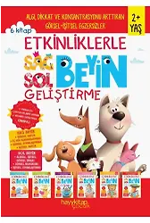 Etkinliklerle Sağ Beyin Sol Beyin Geliştirme (2+ Yaş) 6lı Set