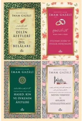 Dilin Afetleri Hased Kin ve Öfke Nefs Terbiyesi Evlilik Adabi Imam Gazali 4lü Set