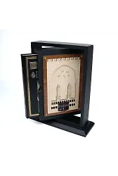 Ahşap Kutulu Tavaflı Kabe Desen Kuranı Kerim (Orta Boy)