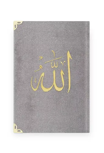 Çanta Boy Raşel Cilt Mealli Yasin Cüzü (Lafzatullah, Gri)