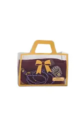 Flamlı Eşarp (96x96 cm) + Tesbih + Zikirmatik Hediye Seti (Mor)