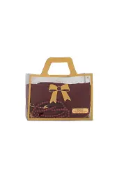 Flamlı Eşarp (96x96 cm) + Tesbih Hediye Seti (Bordo)
