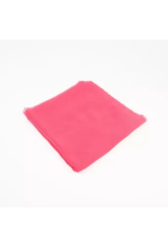Flamlı Pamuklu Eşarp (96x96 cm. Fuşya Pembe)