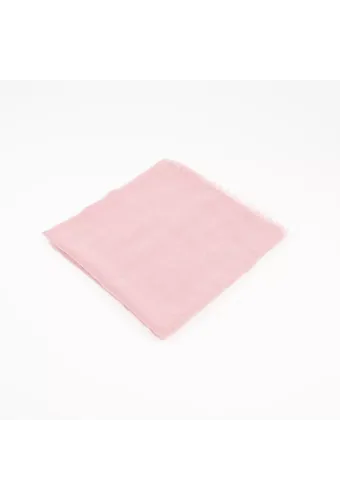 Flamlı Pamuklu Eşarp (96x96 cm. Pembe)