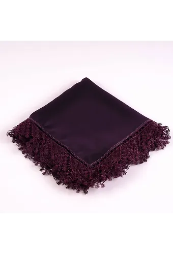 İğne Oyalı Şal (Namaz Örtüsü, 144x68 cm. Mor)
