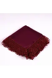İğne Oyalı Şal (Namaz Örtüsü, 144x68 cm. Bordo)