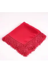 İğne Oyalı Şal (Namaz Örtüsü, 144x68 cm. Fuşya Pembe)