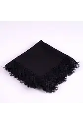 İğne Oyalı Şal (Namaz Örtüsü, 144x68 cm. Siyah)