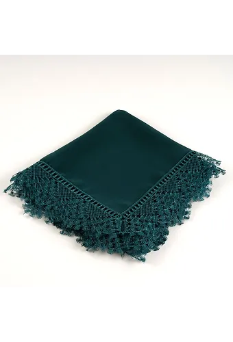 İğne Oyalı Şal (Namaz Örtüsü, 144x68 cm. Yeşil)