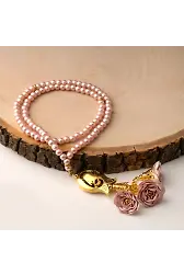 Laleli Güllü Tesbih Pembe (99lu - 6mm)