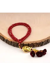 Laleli Güllü Tesbih Bordo (99lu - 6mm)