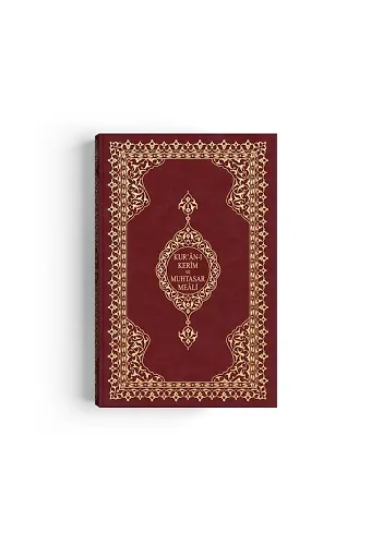 Orta Boy Muhtasar Mealli Kuran (Bordo, Mühürlü)