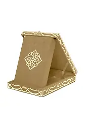 Kadife Kutulu Kuranı Kerim (Hafız Boy, Pleksili Desen, Gold)